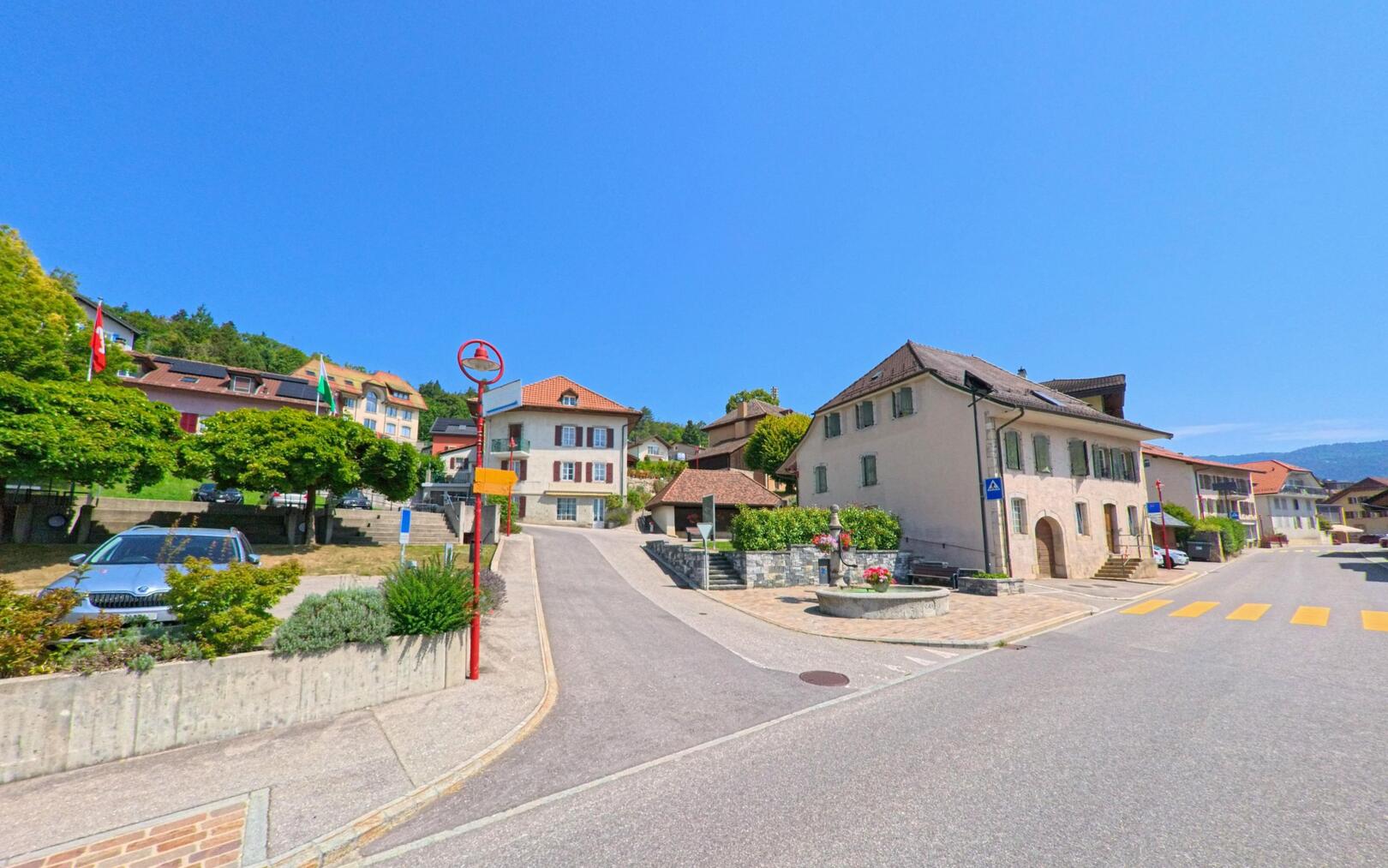 Im Zentrum von Ballaigues (1338, Kanton Waadt) stehen traditionelle Wohnhäuser und ein Brunnenplatz, wo ein Kammerjäger ebenfalls zum Einsatz kommen könnte.