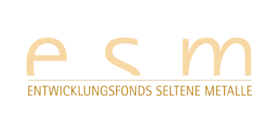 Das Logo der ESM Foundation wird in Zürich (8001, Kanton Zürich) mit dem Schriftzug Entwicklungsfonds Seltene Metalle auf schwarzem Hintergrund dargestellt.