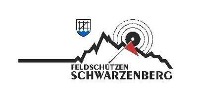 Logo der Feldschützengesellschaft Schwarzenberg mit stilisierten Bergen, Zielscheibe und rotem Pfeil in Schwarzenberg (6103, Kanton Luzern).