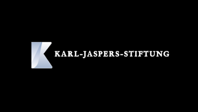 Logo der Karl-Jaspers-Stiftung in Basel (4054, Kanton Basel-Stadt) mit stilisiertem Symbol und Schriftzug auf dunklem Hintergrund.