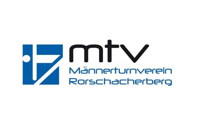 Das Logo des Männerturnverein Rorschacherberg zeigt den Schriftzug des Vereins in Rorschacherberg (9404, Kanton St. Gallen) mit einem modernen grafischen Symbol.