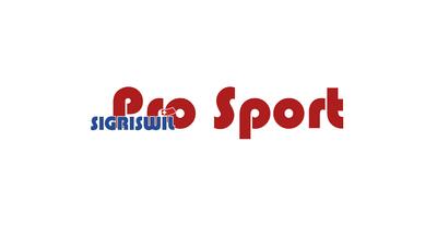 Das Logo eines Sportvereins in Sigriswil (3655, Kanton Bern) zeigt einen farbigen Schriftzug mit grafischem Element auf hellem Hintergrund.