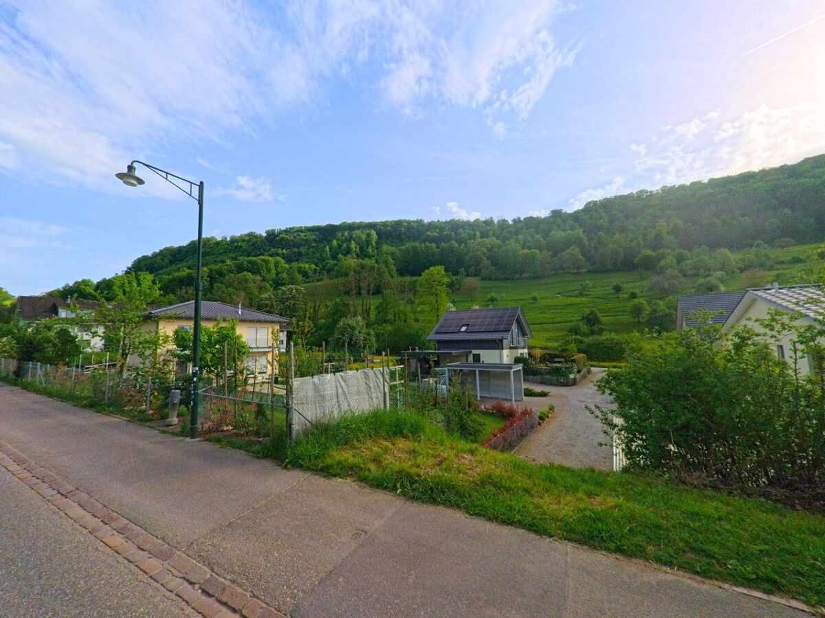  In Rothenfluh (4467, Kanton Baselland) liegen moderne Einfamilienhaeuser mit Gaerten am Rande einer Huegellandschaft mit dichten Waeldern und terrassierten Wiesen.