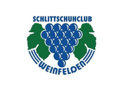 Das Vereinslogo mit Traubenmotiv und Schriftzug steht fuer den Schlittschuhclub in Weinfelden (8570, Kanton Thurgau).