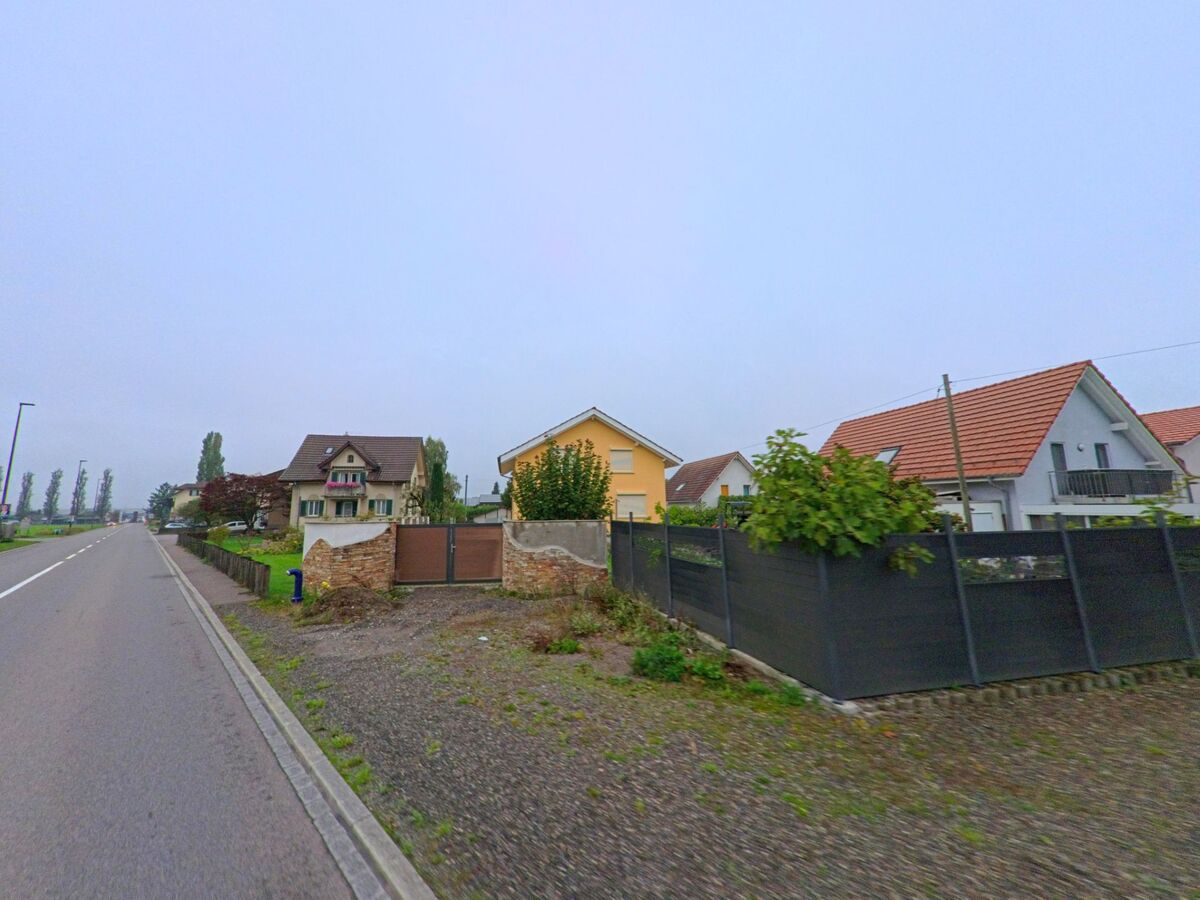 Am Ortsrand von Schafisheim (5503, Kanton Aargau) stehen Einfamilienhäuser mit gepflegten Gärten entlang einer ruhig verlaufenden Strasse.