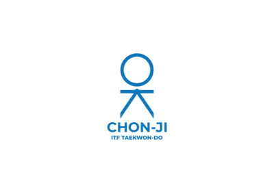 Das Logo von Taekwon-Do Chon-Ji Basel ist in Basel (4058) im Kanton Basel-Stadt mit blauem Symbol und Schrift auf schwarzem Hintergrund dargestellt.