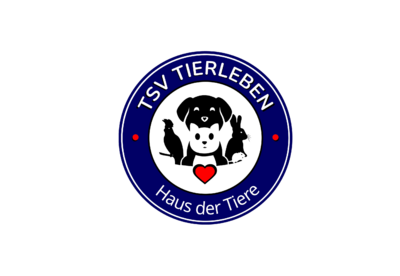 Das Logo des Tierschutzvereins Tierleben im Haus der Tiere aus Bürglen (8575, Kanton Thurgau) zeigt stilisierte Tiere wie Hund, Katze, Vogel und Kaninchen mit einem roten Herz.