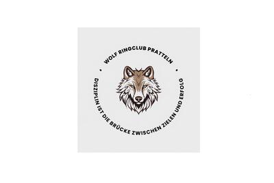 In Pratteln (4133, Kanton Baselland) ist das Logo des Wolf Ringclub Pratteln mit einem stilisierten Wolfskopf und dem Vereinsmotto «Disziplin ist die Brücke zwischen Zielen und Erfolg» zu sehen.